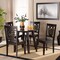 Baxton Studio Mina Modern and Contemporary Transitional Dark Brown Finished Wood 5-Piece Dining Set 177-11381-10896-Zoro - alternate 5